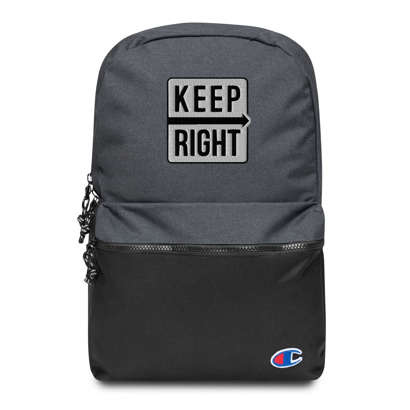 Embroidered KEEP RIGHT Champion Backpack