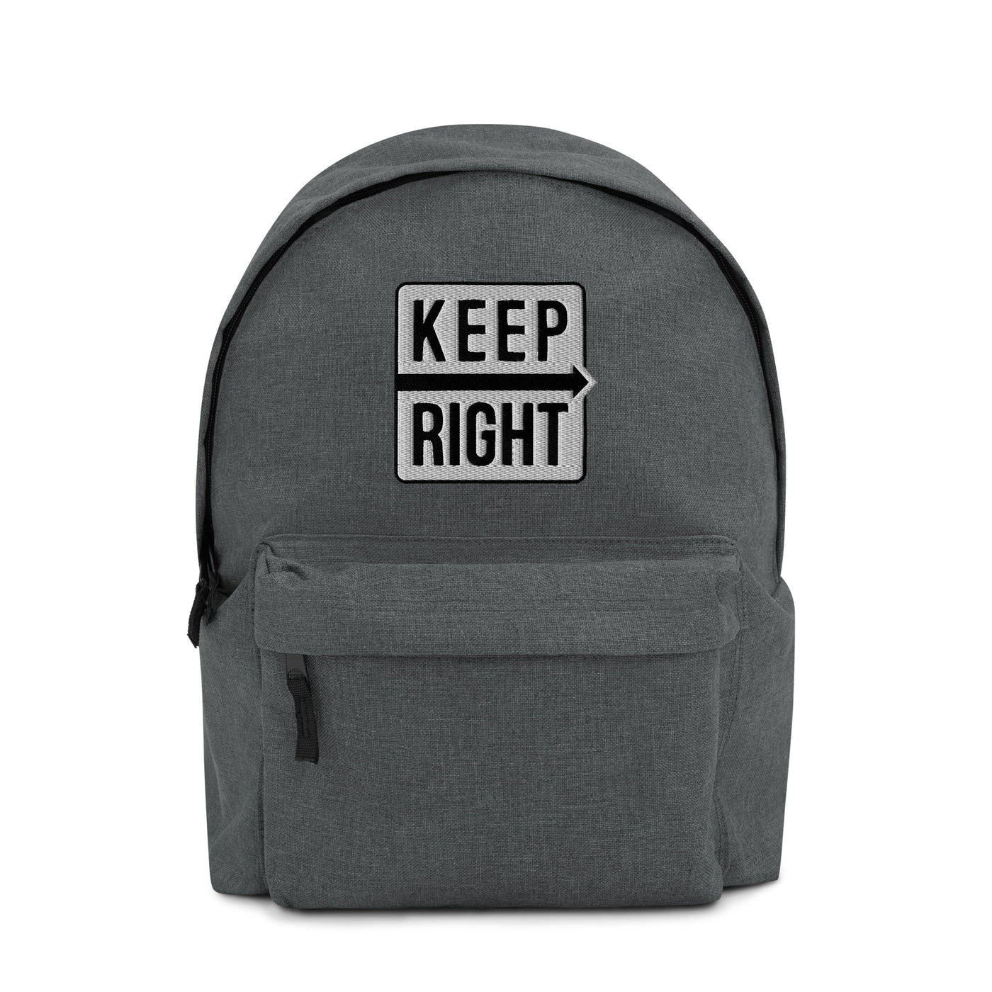 Embroidered KEEP RIGHT Backpack