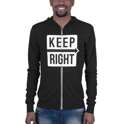 KEEP RIGHT FRONT ZIP HOODIE