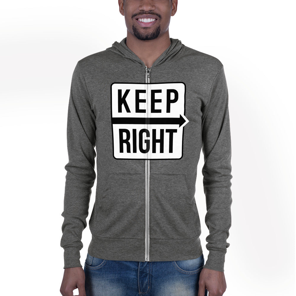 KEEP RIGHT FRONT ZIP HOODIE