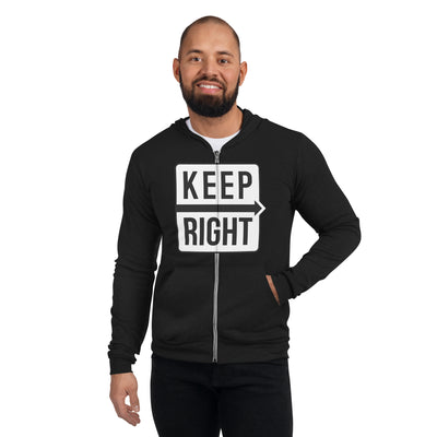 KEEP RIGHT ZIP HOODIE