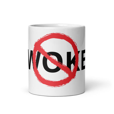 ANTI WOKE White glossy mug