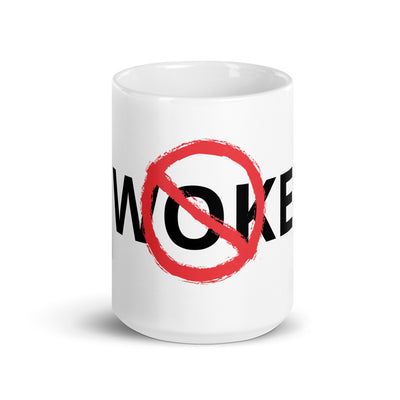 ANTI WOKE White glossy mug